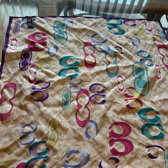 Coach Multicolor Patterned Scarf! - Picture 6 of 7